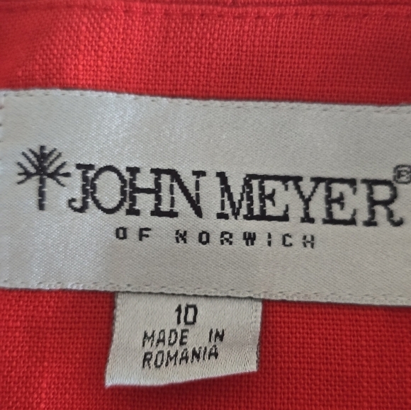 John Meyer Jacket Women Sz 10 Pink Long Sleeve One Button Embroidered Collarless - Picture 12 of 15